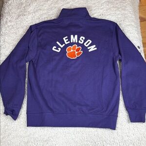 Blue 84 Men's Clemson Quarter Zip Pullover, Embroidered Logo, Size Large